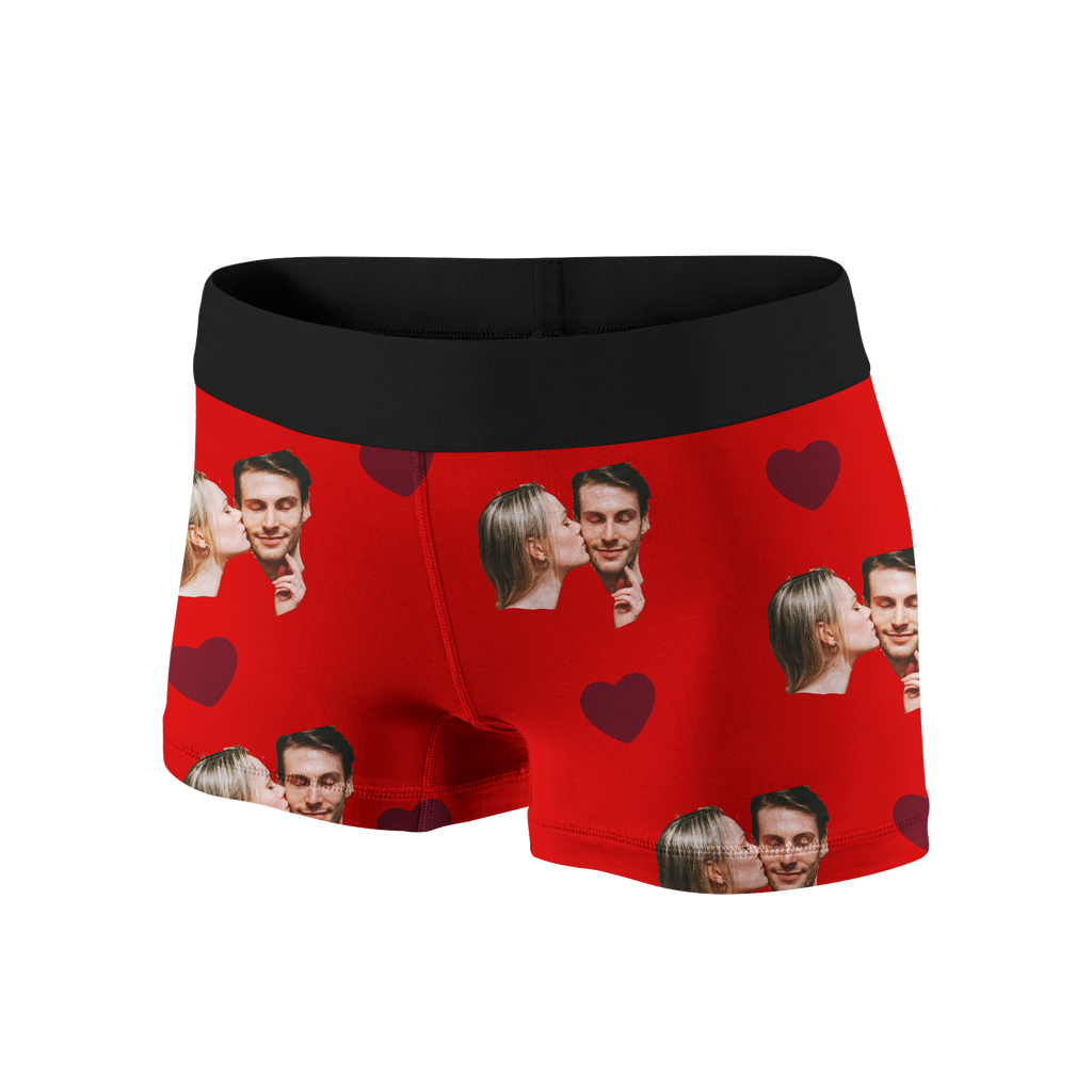 Custom Valentijn Heren Onderbroek FacePrints